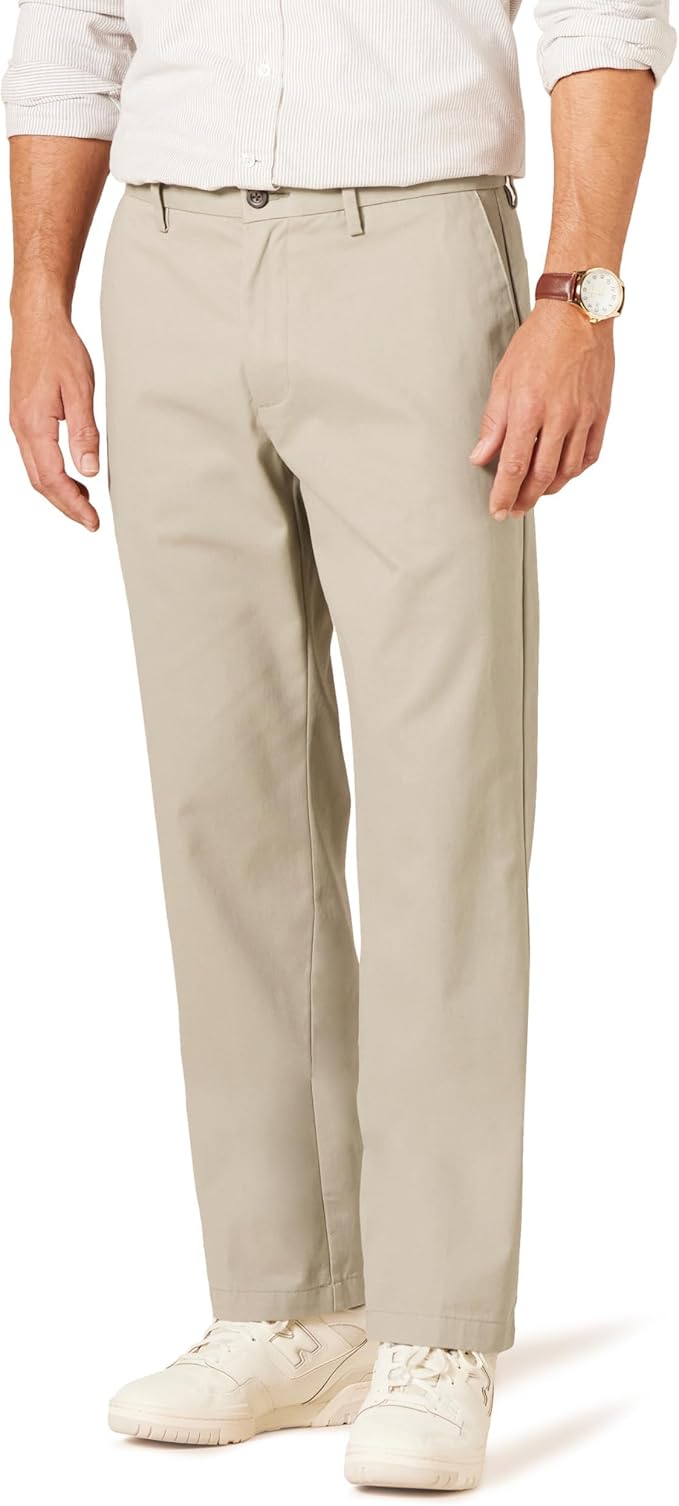 Essentials Men's Classic-Fit Wrinkle-Resistant Flat-Front Chino Pant